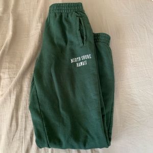 Brandy Melville green north shore sweats